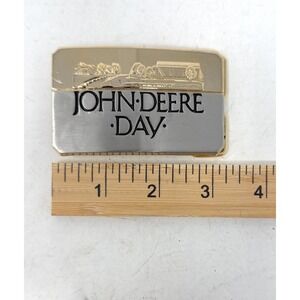 Vintage 1988	John Deere Day Belt Buckle Deere & Co Moline Illinois